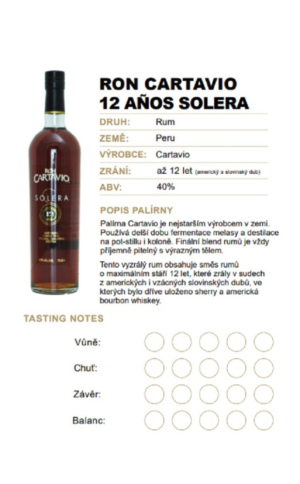 Cartavio Solera 12 0,04l 40%